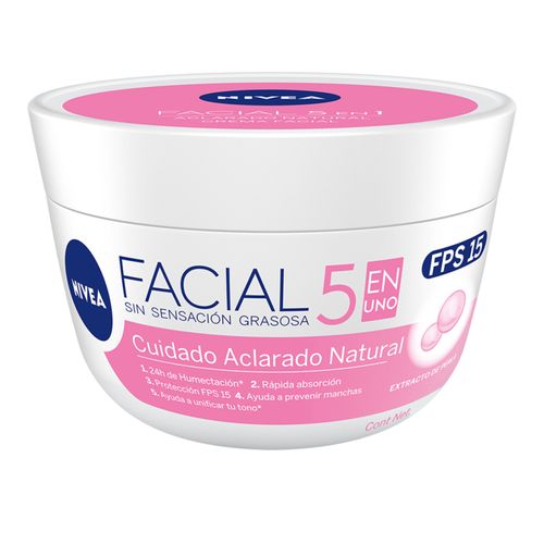 Crema Nivea Cuidado Aclarado Natural Frasco X 50 Ml Bdf
