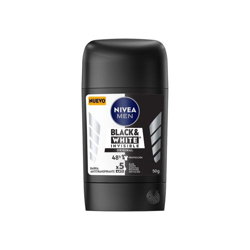 Desodorante Nivea Barra Black White Men 50 Ml Bdf