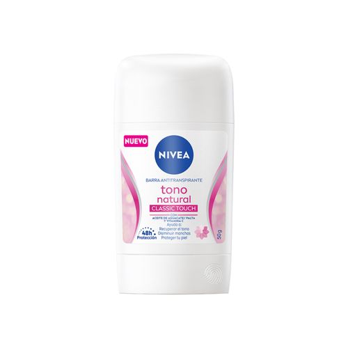 Desodorante Nivea Barra Aclarado Natural Clásico Women Frasco X 50 Ml Bdf