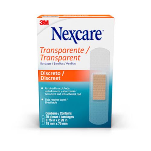 Banditas Nexcare Plasticas Transp 20 Und 3M