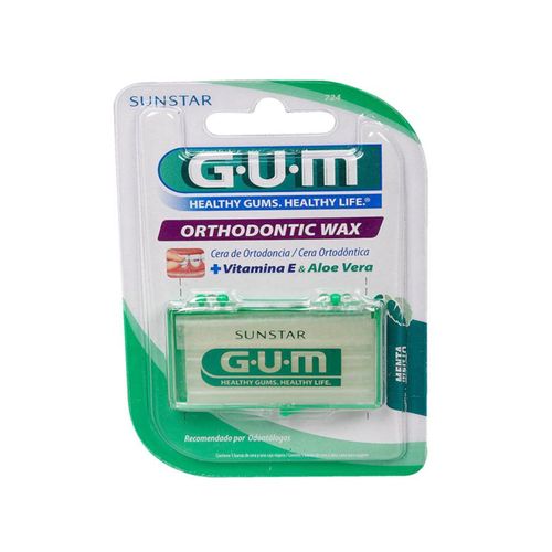 Cera Dental Ortodoncia Menta Vitamina + Aloe 5 Unidades Gum