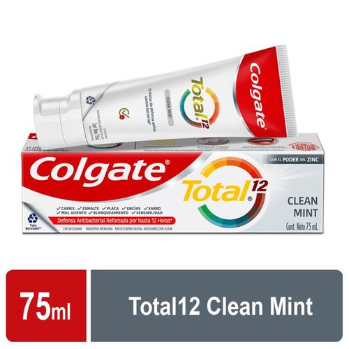 Crema Dental Colgate Total Clean Menta Tubo X 75 Ml