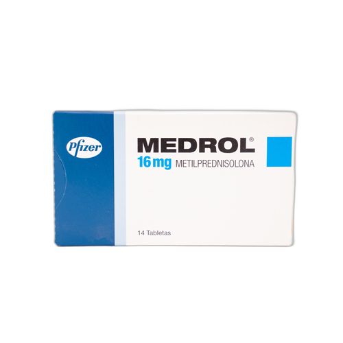 Medrol Metilprednisolona 16 Mg Caja X 14 Tabletas Pfizer