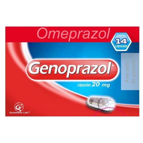 Genoprazol Omeprazol 20 Mg Caja X 14 Cápsulas Genomma