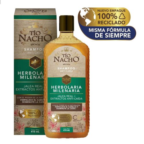 Shampoo Tío Nacho Herbolaria Milenio Frasco X 415 Ml Genomma