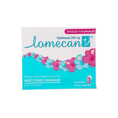 Lomecan Clotrimazol 200 Mg Caja X 3 Óvulos Genomma