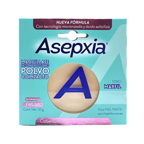Polvo Compacto Asepxia Claro Mate Caja X 10 Gr Genomma