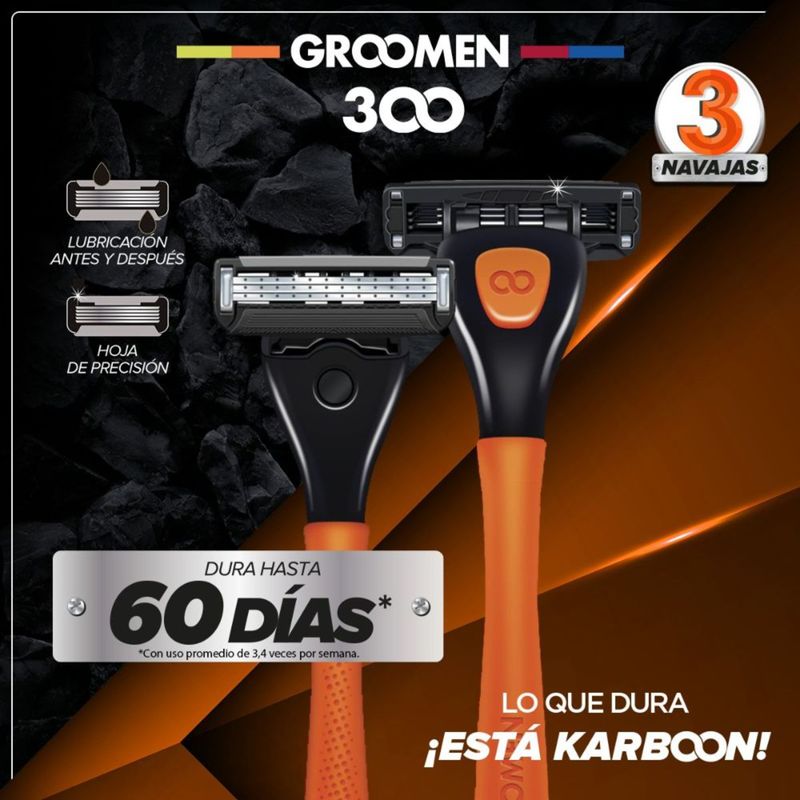 Máquina Afeitar Groomen 300 + 2 Cartuchos