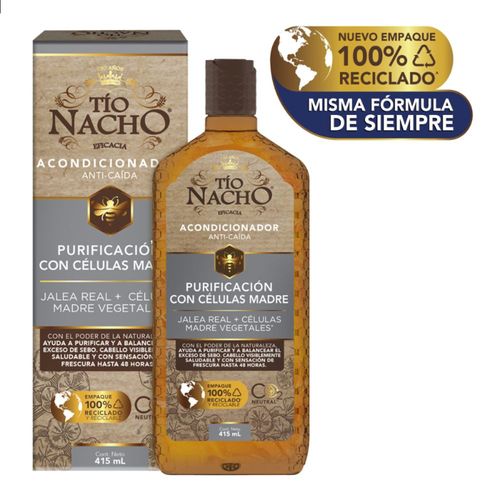 Acondicionador Tío Nacho Purificante Celulas Madre Frasco X 415 Ml Shampoo Genomma