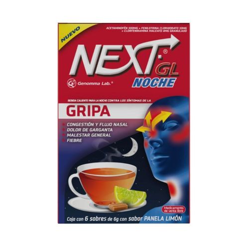 Next Noche Caja X 6 Sobres Granulado Genomma