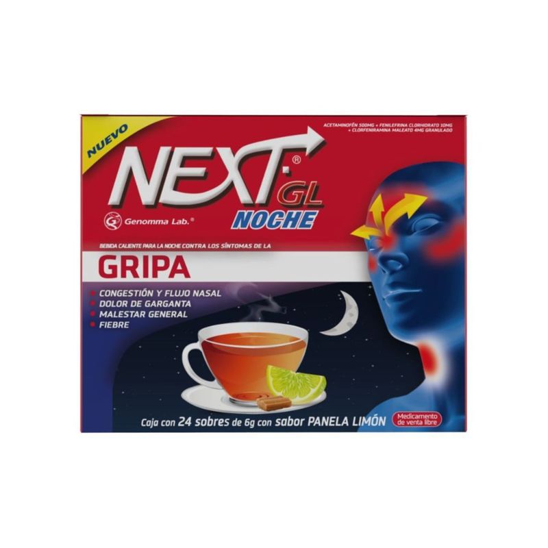 Next Noche Caja X 24 Sobres Granulado Genomma