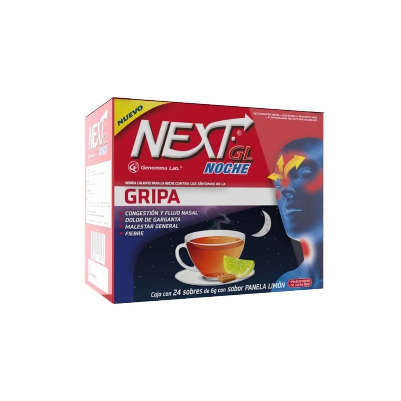 Next Noche Caja X 24 Sobres Granulado Genomma