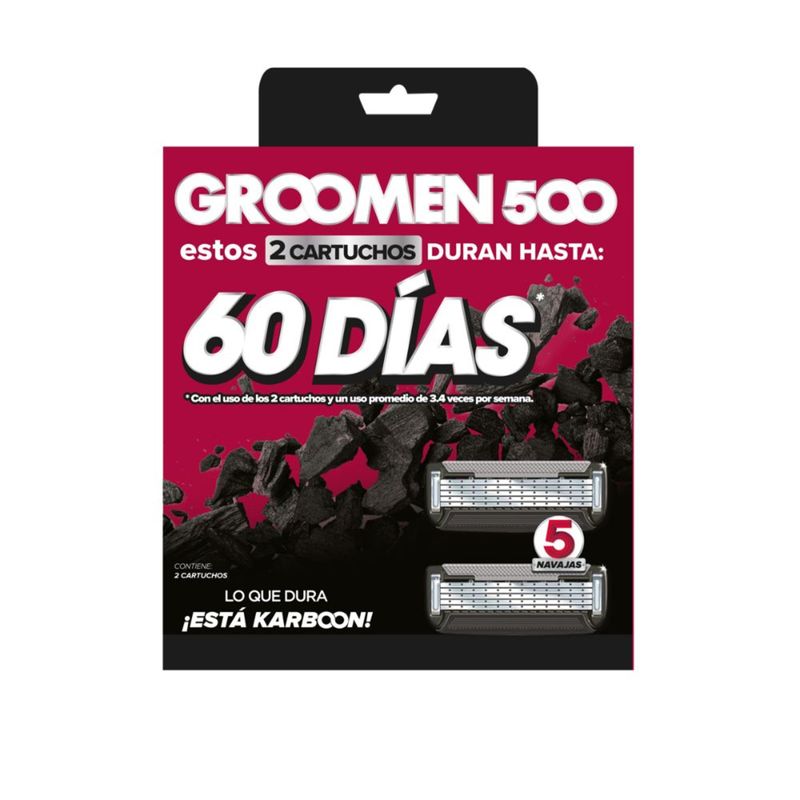 Repuesto Groomen 500 2 Cartuchos Genomma