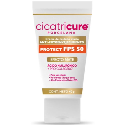 Crema Cicatricure Porcelana Cuida Diar Fps 50 Tubo X 40 Gr Genomma