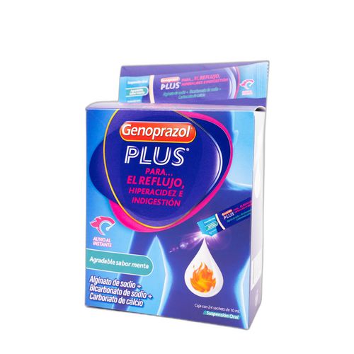 Genoprazol Plus Solución Oral Sachets 10 Ml Caja X 24 Undidades Genomma