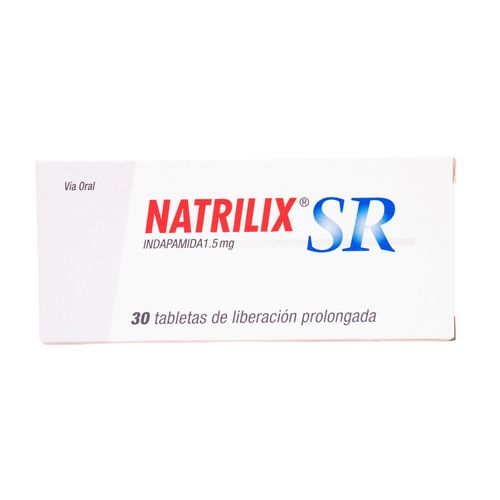 Natrilix Sr Indapamida 1.5 Mg Caja X 30 Tabletas Liberación Prolongada Servier