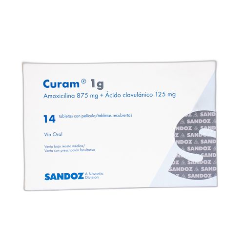 Curam Amoxicilina Trihidrato Clavulánico De Potasio 1000 Mg Caja X 14 Tabletas Farma De Colombia