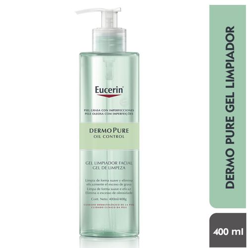 Gel Limpiador Facial Eucerin Dermo Pure Oil Control Frasco X 400 Ml
