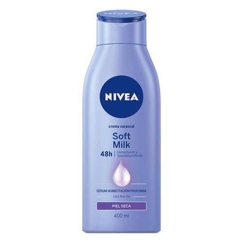 Crema Nivea Body Soft Milk Piel Seca Frasco X 400 Ml Bdf