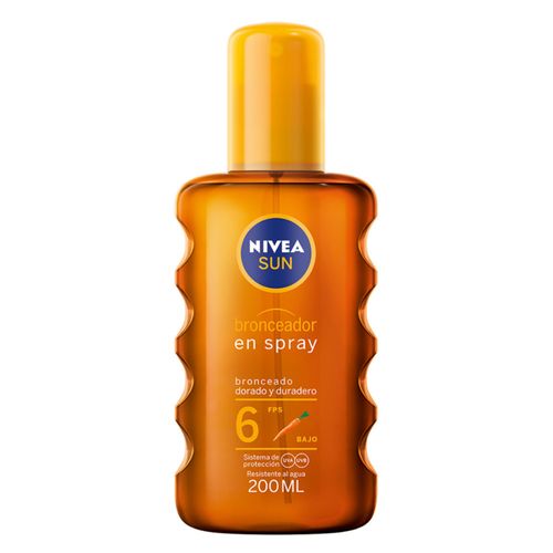 Bronceador Nivea Aceite Spray Fps6 Frasco X 200 Ml Bdf