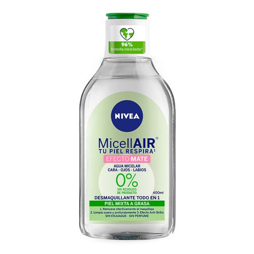 Agua Micelar Nivea Efecto Mate Frasco X 400 Ml Bdf