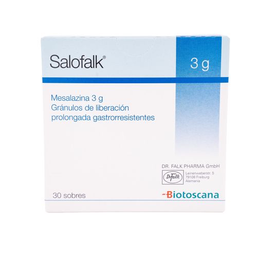 Salofalk Mesalazina 3 Gr Caja X 30 Sobres 3.0 Granulado Biotoscana