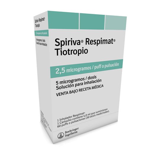 Spiriva Respimat Bromuro De Tiotropio 2.5 Mcg Frasco X 30 Dosis Inhalador Solución Boehringer