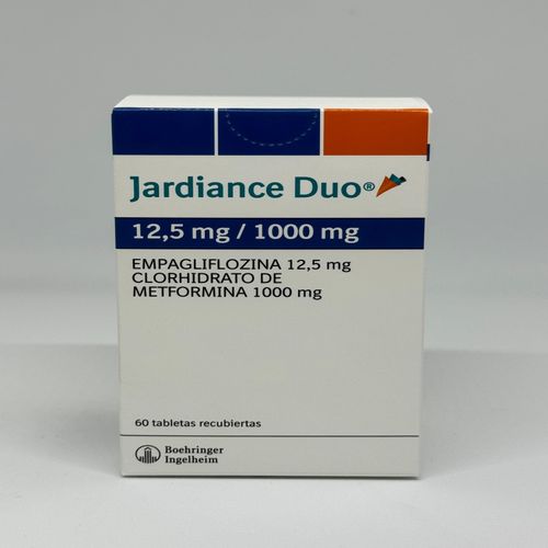 Jardiance Duo Empagliflozina 12.5 Mg Metformina 1000 Mg Caja X 60 Tabletas Boehringer