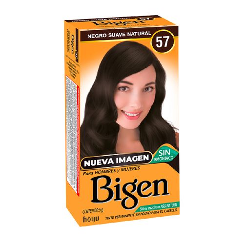Tinte Bigen Negro Gramoso Suave Natural # 57