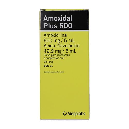 Amoxidal Plus 600 Polvo 100 Ml Polvo Megalabs