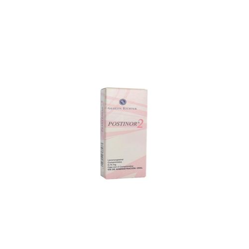 Postinor-2 Levonorgestrel 0.75Mg Caja X 2 Comprimidos Tableta Gedeon