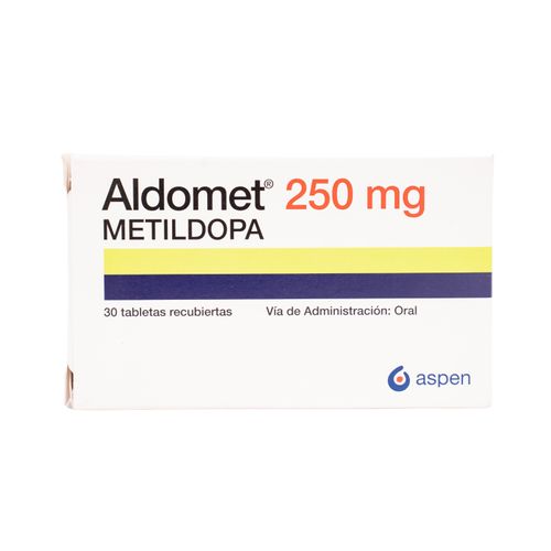 Aldomet Metildopa 250 Mg Caja X 30 Tabletas Aspen Farma