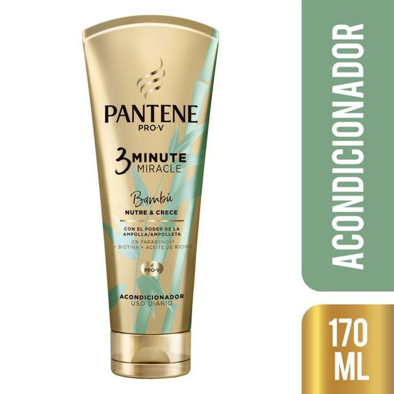 Acond Pantene 3 Minutos Bambu Frasco 170 Ml