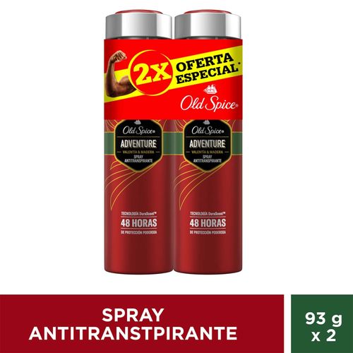 Desodorante Old Spice Spray Adventure 2 Frasco X 93 Gr P&G