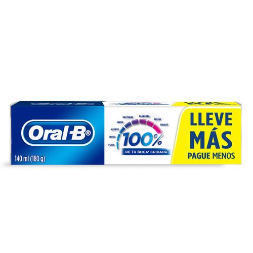 Crema Dental Oral B 100% 140 Ml Pasta P&G