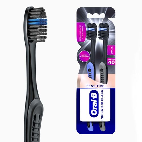 Cepillo Oral Indicator Black Charcoal 2 Unidades P&G