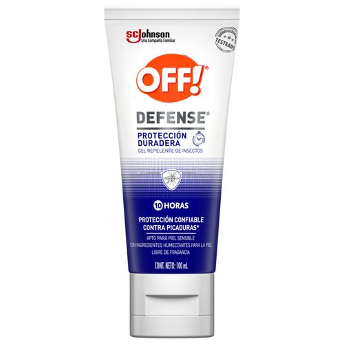 Repelente Off Defense Gel Protección Duradera Frasco X 100 Ml Sc Johnson