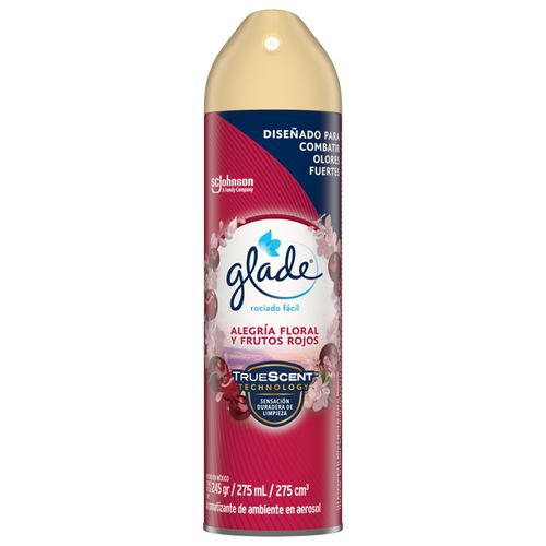 Ambientador Glade Aerosol Alegría Floral Y Frutos Rojos 275Ml Sc Johnson