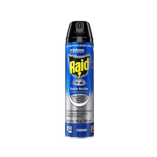 Insecticida Raid Aerosol Doble Acción Frasco X 285 Ml Johnson