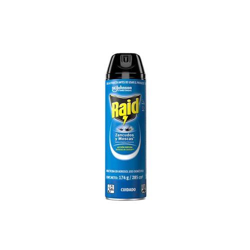 Insecticida Raid Aerosol Zancudos Moscas Frasco X 285 Ml Johnson