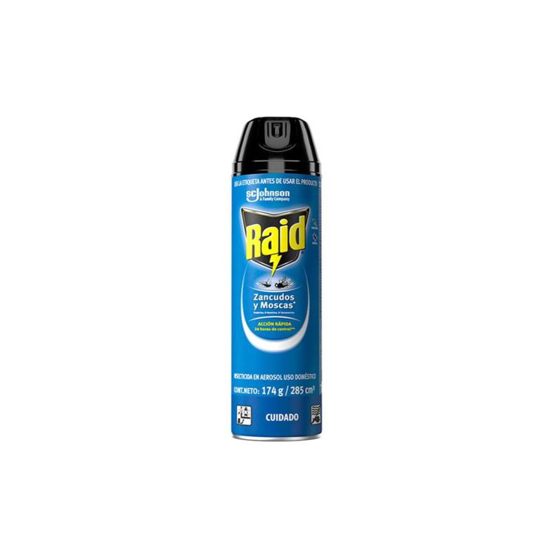 Raid Aerosol Zancudos y Moscas 285 Ml