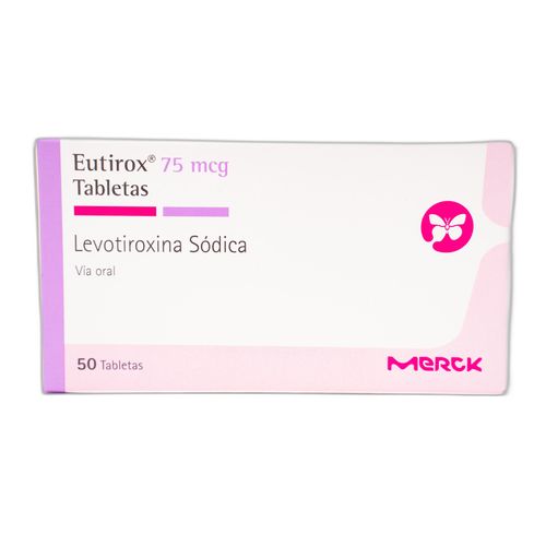 Eutirox Levotiroxina Sódica 75 Mcg Caja X 50 Tabletas Merck