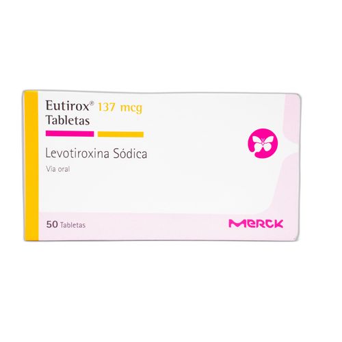 Eutirox Levotiroxina Sódica 137 Mcg Caja X 50 Tabletas Merck