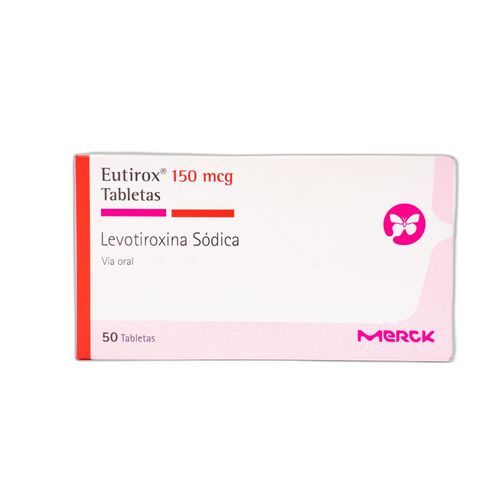 Eutirox Levotiroxina Sódica 150 Mcg Caja X 50 Tabletas Merck