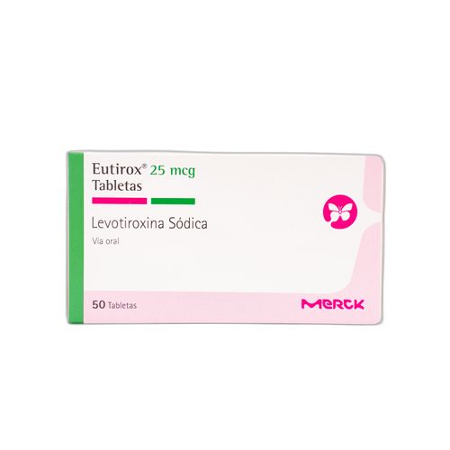 Eutirox Levotiroxina Sódica 25 Mcg Caja X 50 Tabletas Merck
