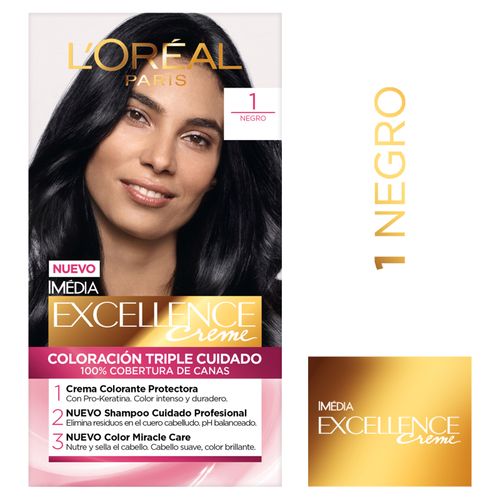 Tinte Excellence Tono 1 Negro 1 Tubo X Loreal