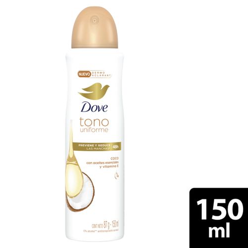 Desodorante Dove Aerosol Aplicador Clear Tone Frasco X 150 Ml Unilever