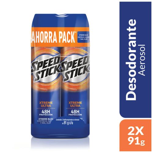 Desodorante Hombre Speed Stick Spray 2 Frascos X 91 Gr Colgate