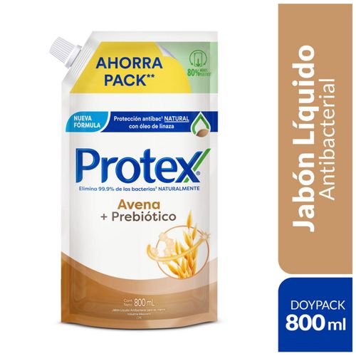 Jabón Protex Líquido Manos Avena Doypack 800 Ml Colgate