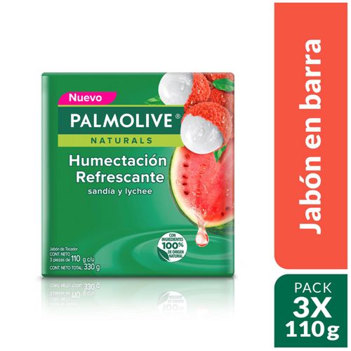 Jabón Palmolive Sandia Y Lichee Barra X 110 Gr 3 Und Colgate